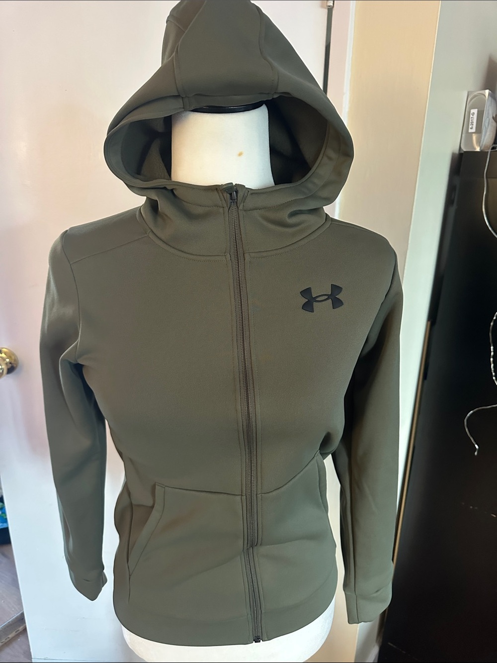 Under Armour Olive Hooded Full-Zip Jacket
